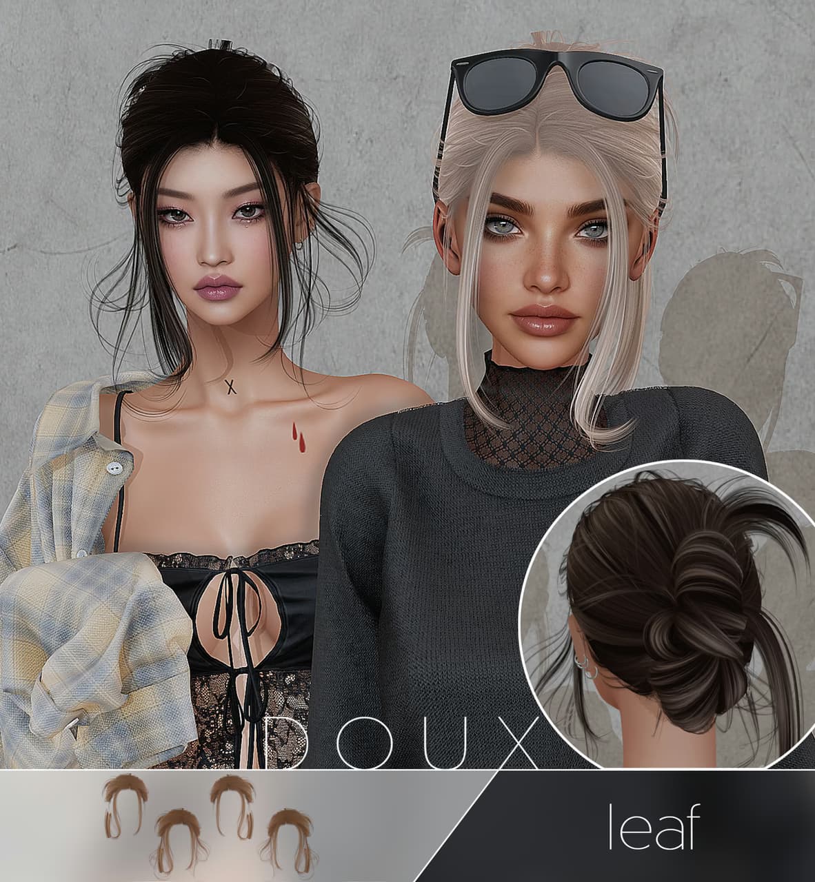 Скриншот мода Прическа Leaf Hair